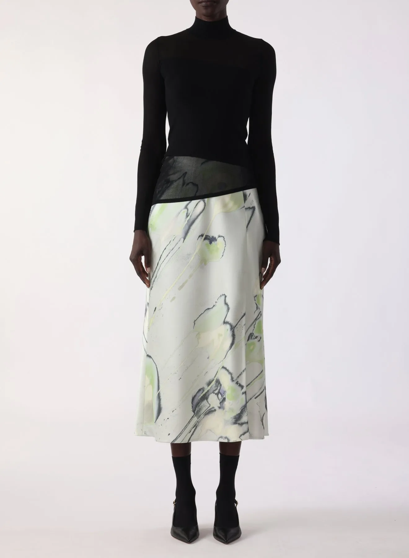 SHEER COMBO MERINO KNIT TURTLENECK sold by Jason Wu product image thumbnail 2