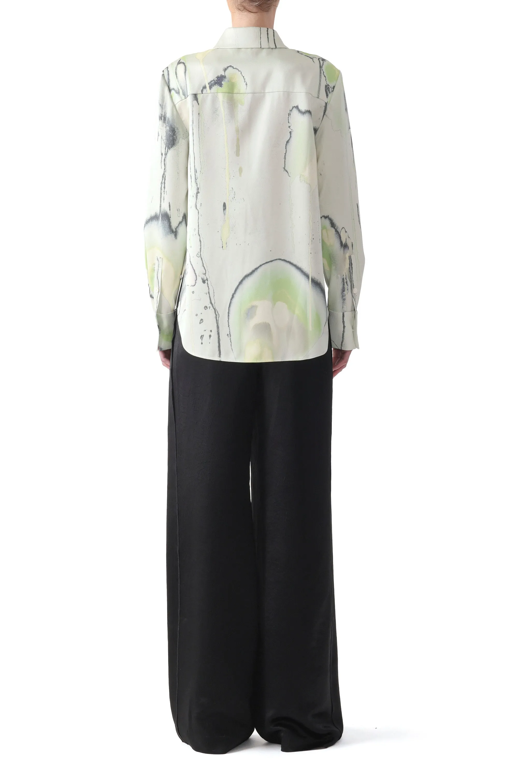 WATERCOLOR FLORAL SILK TWILL BUTTON UP SHIRT sold by Jason Wu product image thumbnail 4