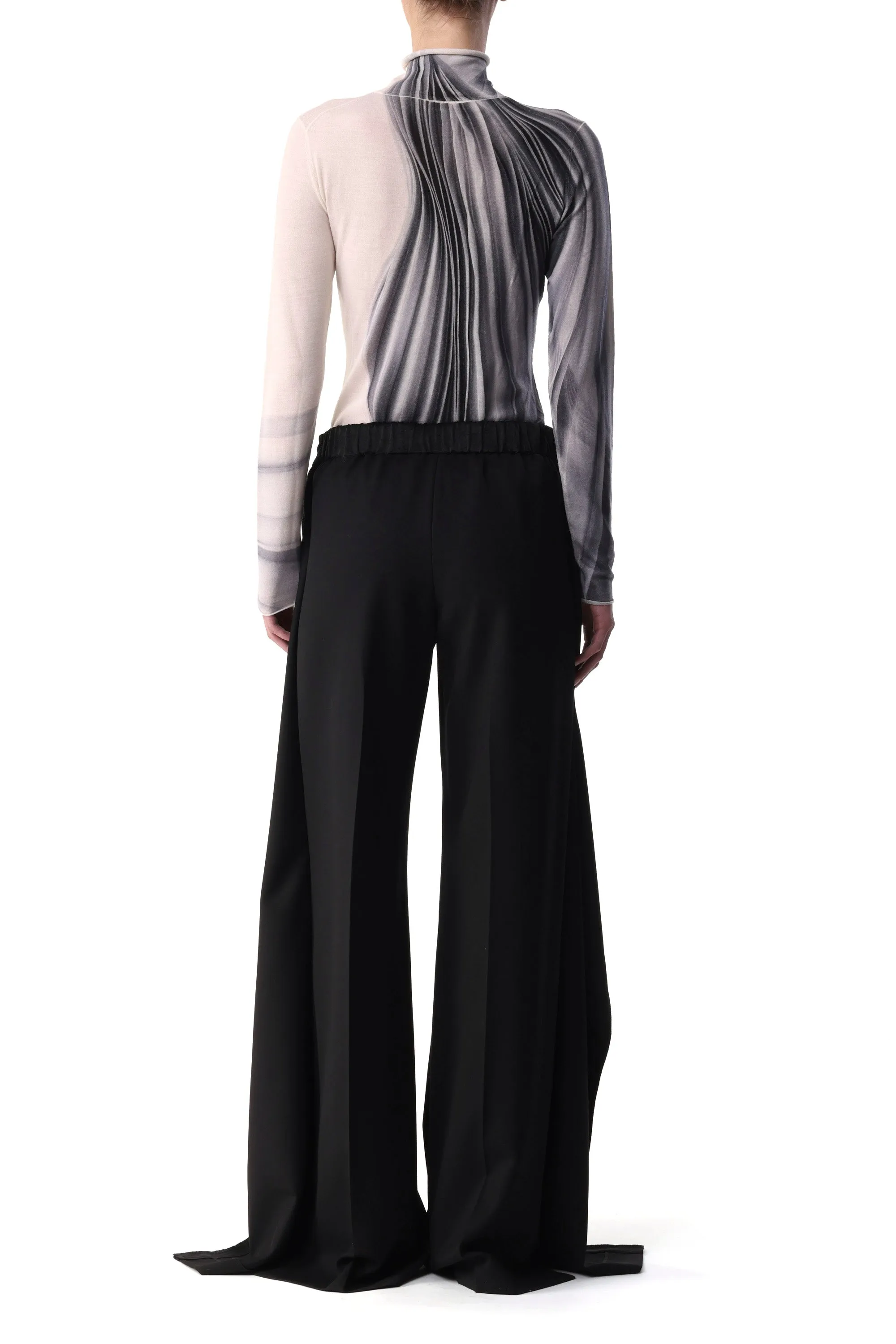 WOOL SUITING WIDE LEG PANT WITH SIDE EXTENSIONS sold by Jason Wu product image thumbnail 3
