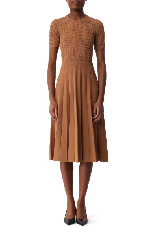 SHORT SLEEVE CABLE KNIT MIDI DRESS made by Jason Wu