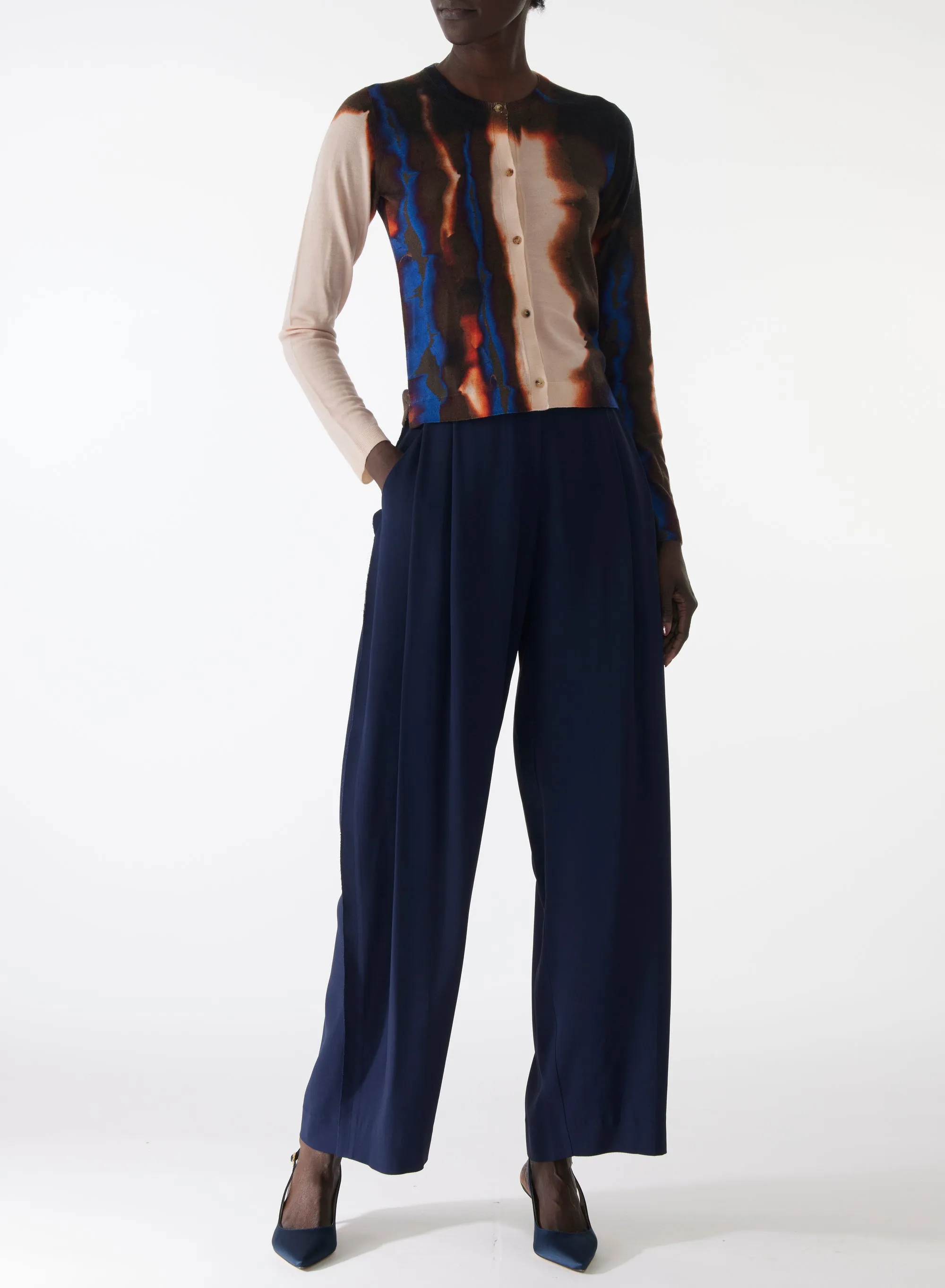 DIFFUSED OMBRE STRIPE WOOL CARDIGAN sold by Jason Wu product image thumbnail 2