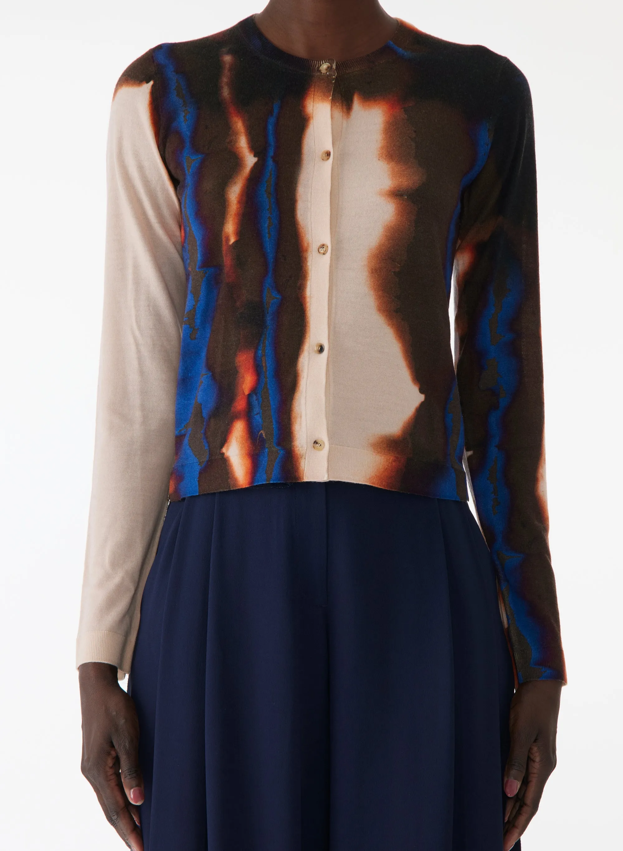 DIFFUSED OMBRE STRIPE WOOL CARDIGAN sold by Jason Wu product image thumbnail 4