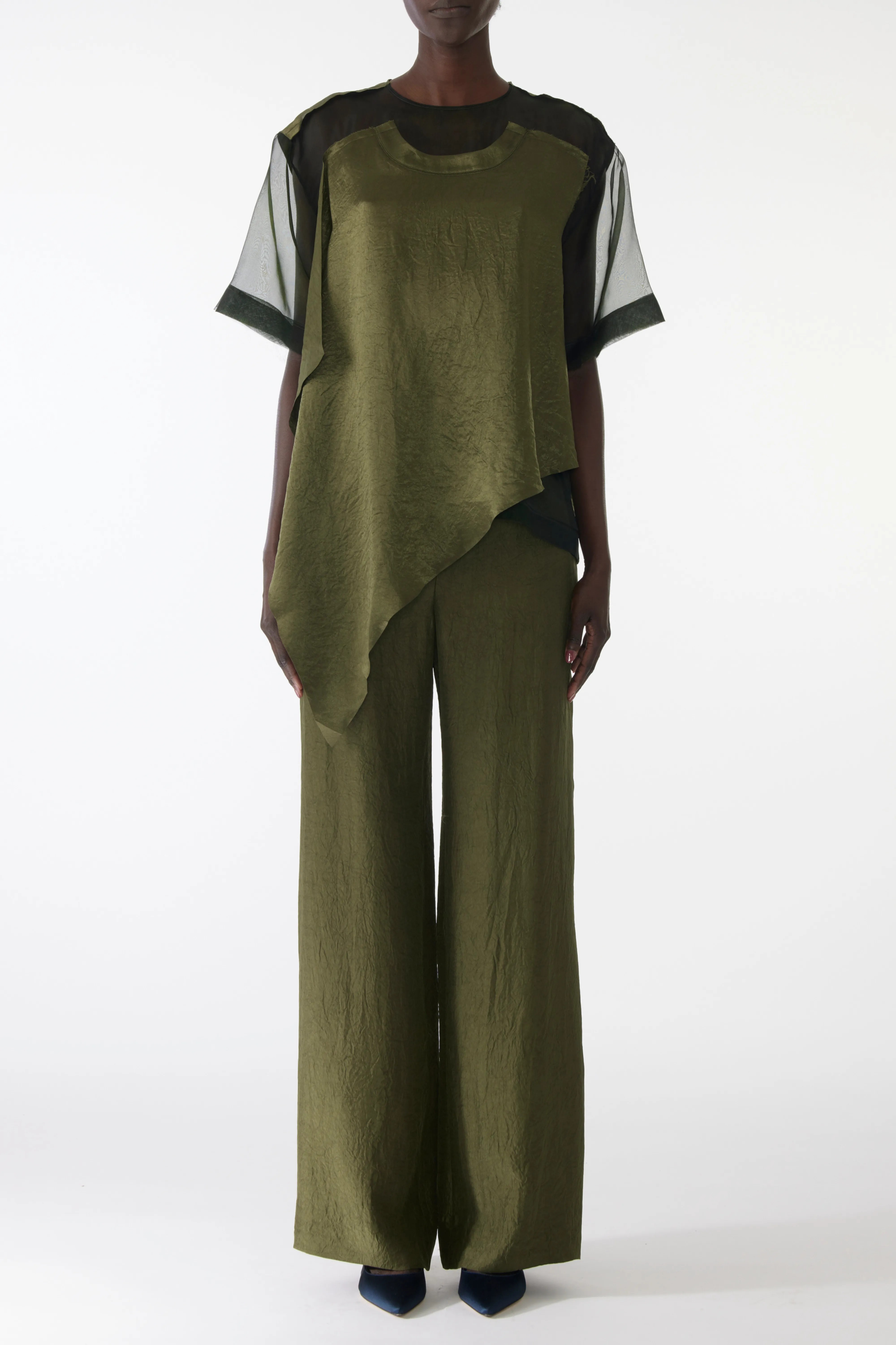 ORGANZA AND CRINKLED SATIN T-SHIRT sold by Jason Wu product image thumbnail 2