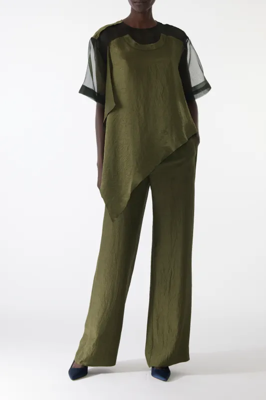 ORGANZA AND CRINKLED SATIN T-SHIRT sold by Jason Wu