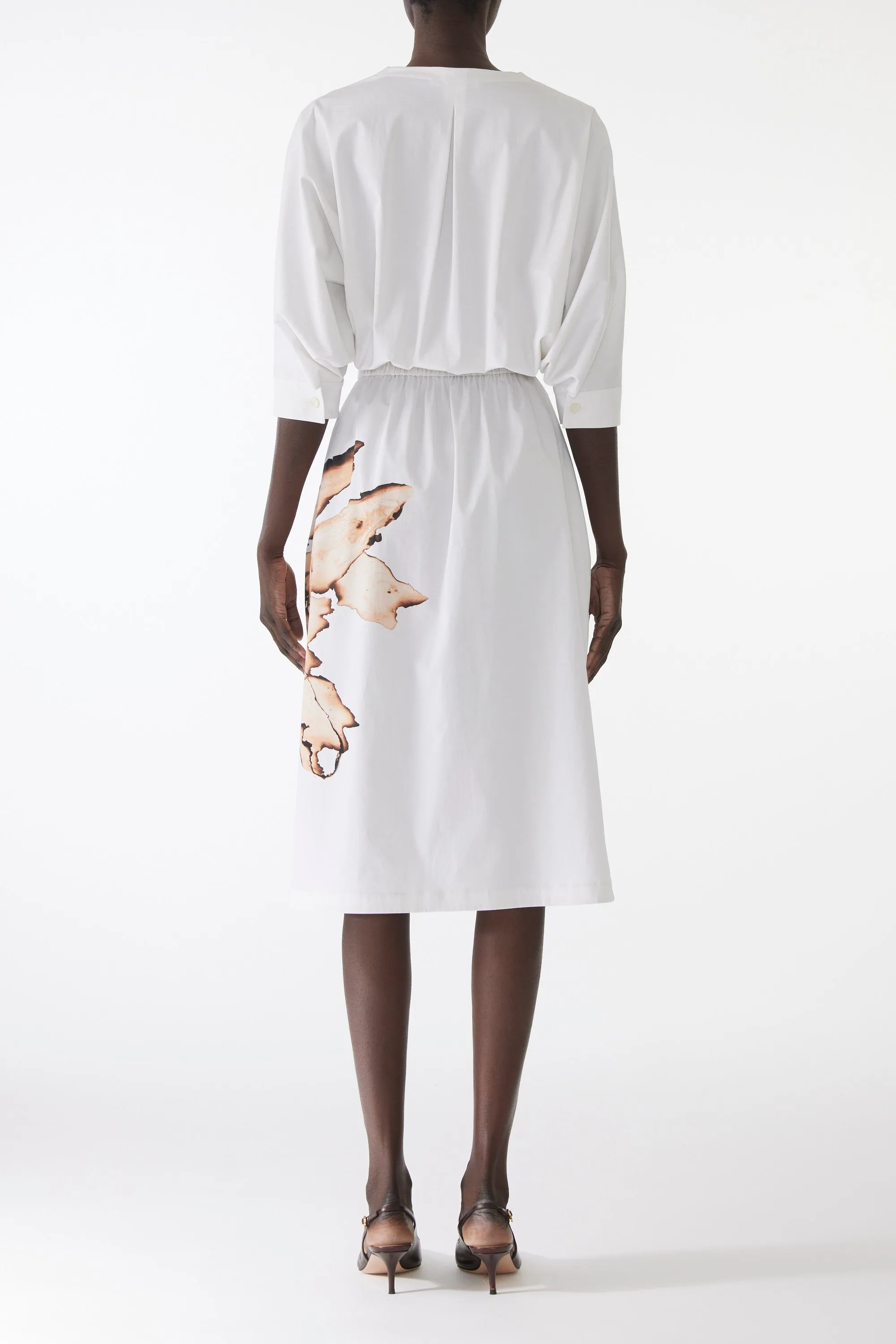 DOLMAN SLEEVE COTTON DRESS WITH FLORAL PRINT sold by Jason Wu product image thumbnail 2