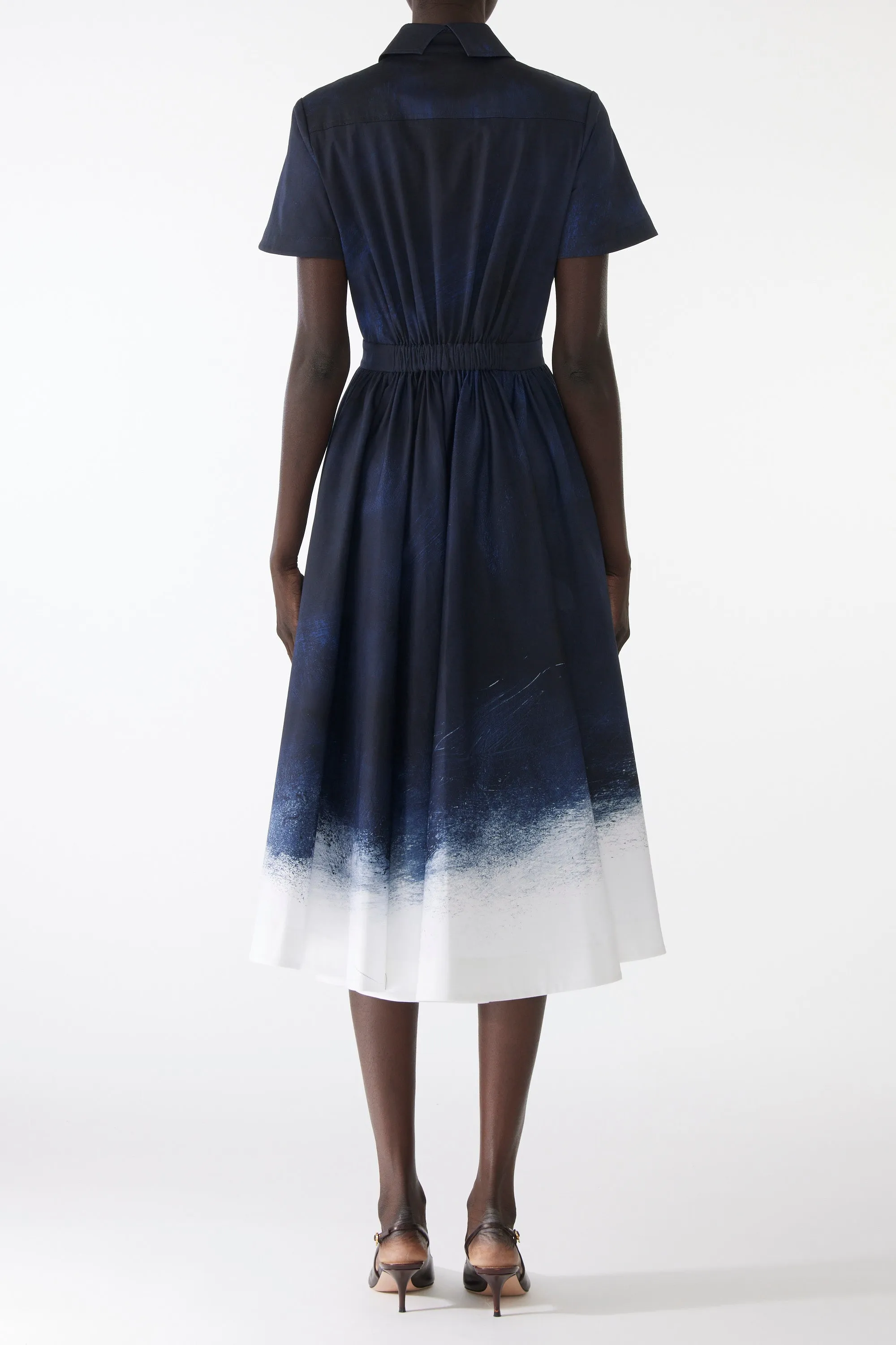 BRUSHED CANVAS PRINTED STRETCH COTTON SHIRTDRESS sold by Jason Wu product image thumbnail 3