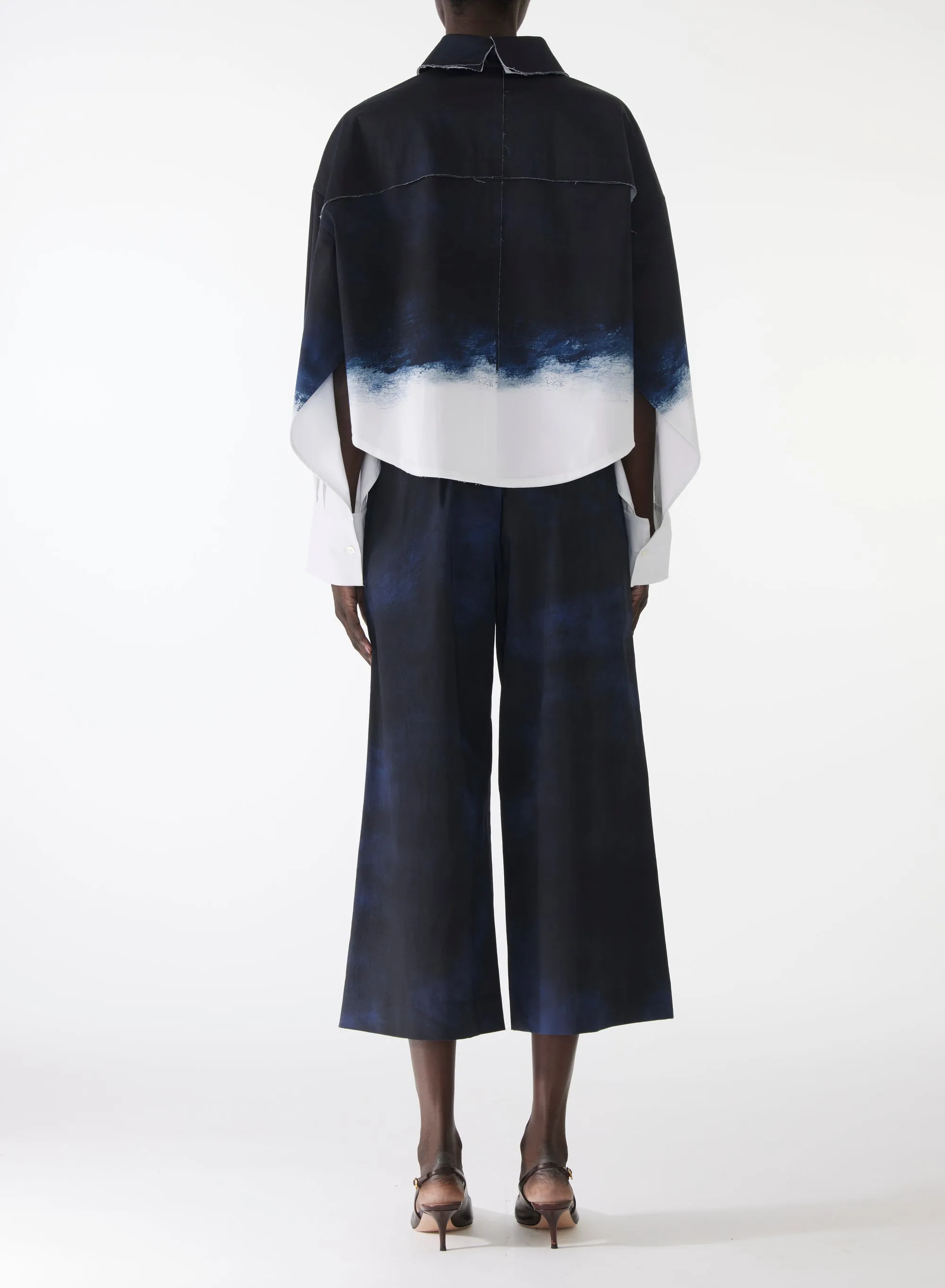BRUSHED CANVAS PRINTED WIDE LEG PANT WITH ELASTIC WAIST sold by Jason Wu product image thumbnail 4
