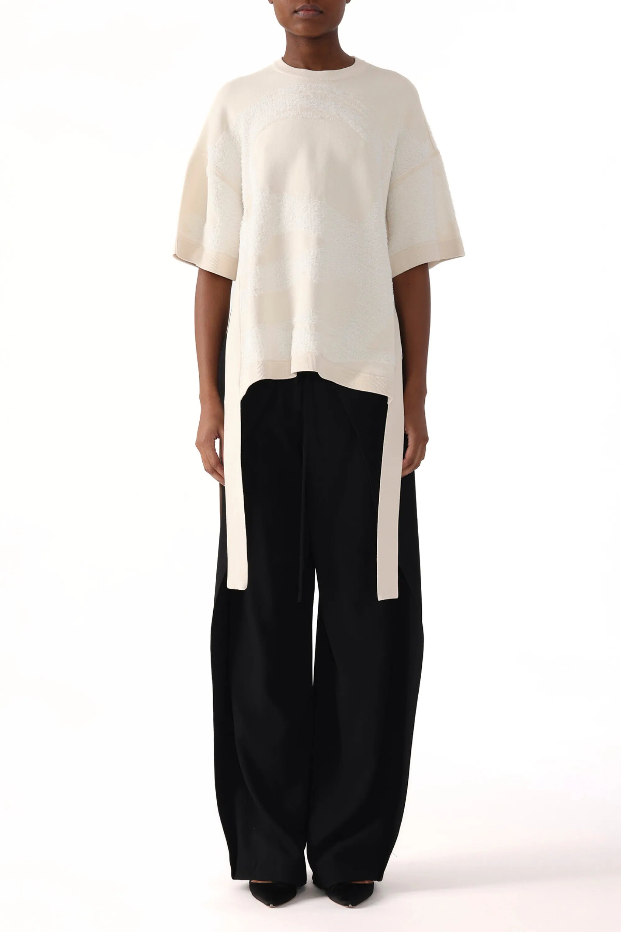 LOOPED FRINGE JACQUARD TSHIRT SWEATER WITH ARTWORK sold by Jason Wu product image thumbnail 2