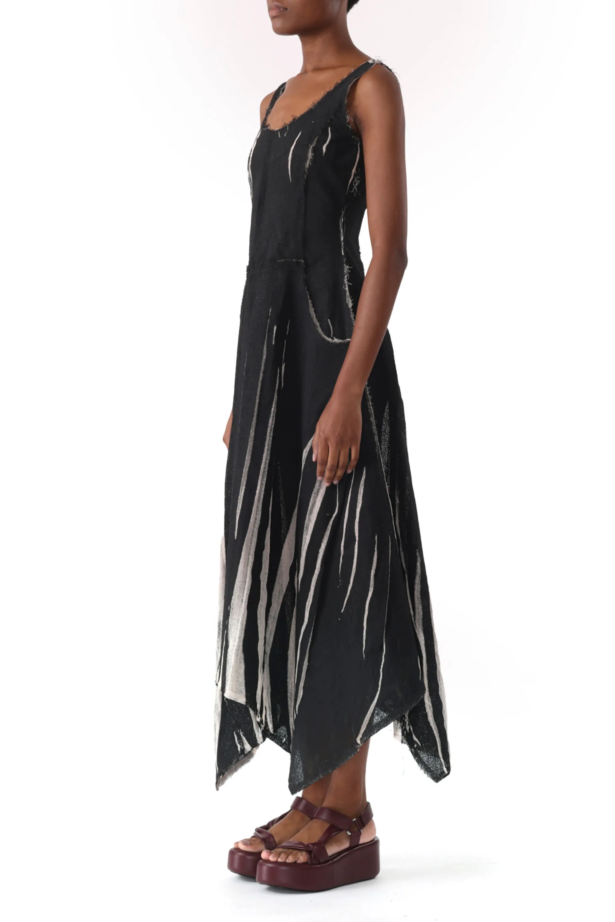 GAUZE SCREEN PRINTED TANK DRESS WITH HANDKERCHIEF sold by Jason Wu product image thumbnail 3