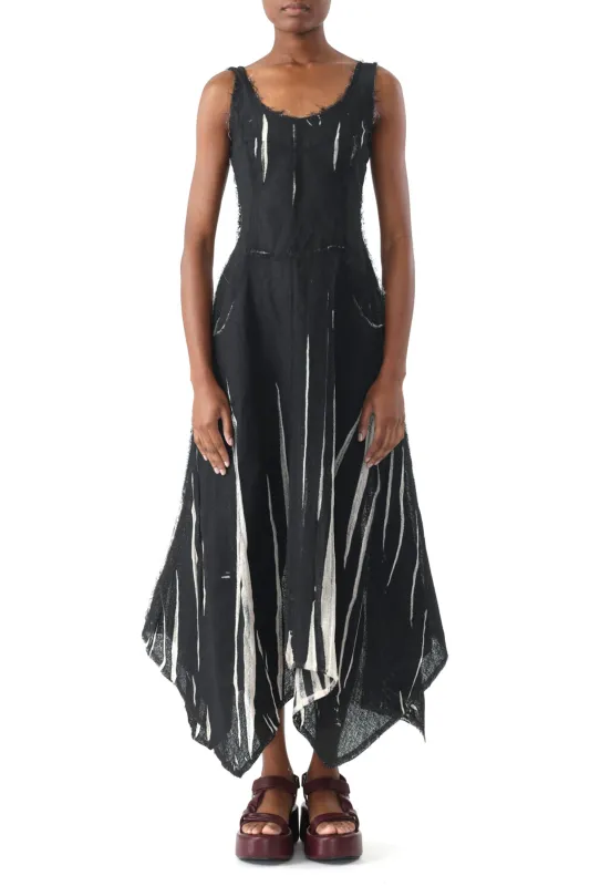 GAUZE SCREEN PRINTED TANK DRESS WITH HANDKERCHIEF sold by Jason Wu