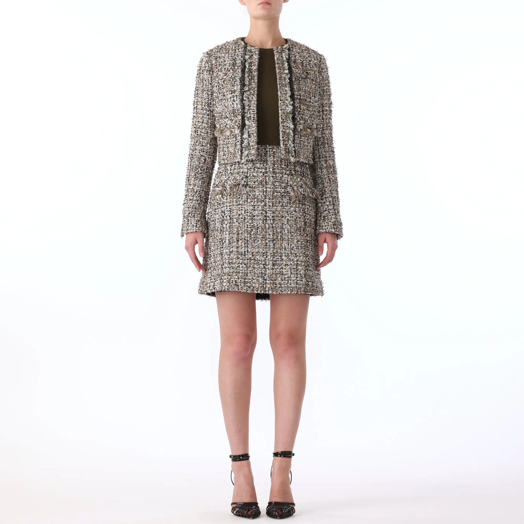 TEXTURE TWEED CROP JACKET sold by Jason Wu