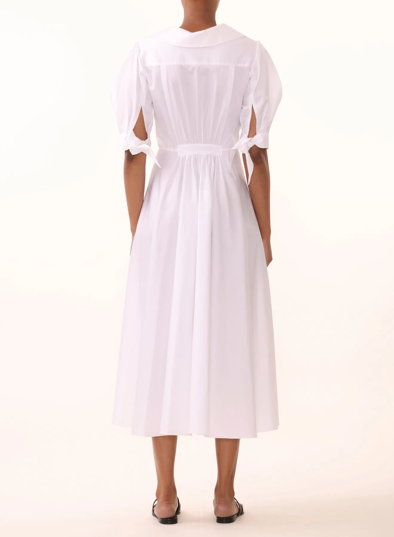 COTTON SATEEN SHORT SLEEVE DAY DRESS sold by Jason Wu product image thumbnail 3