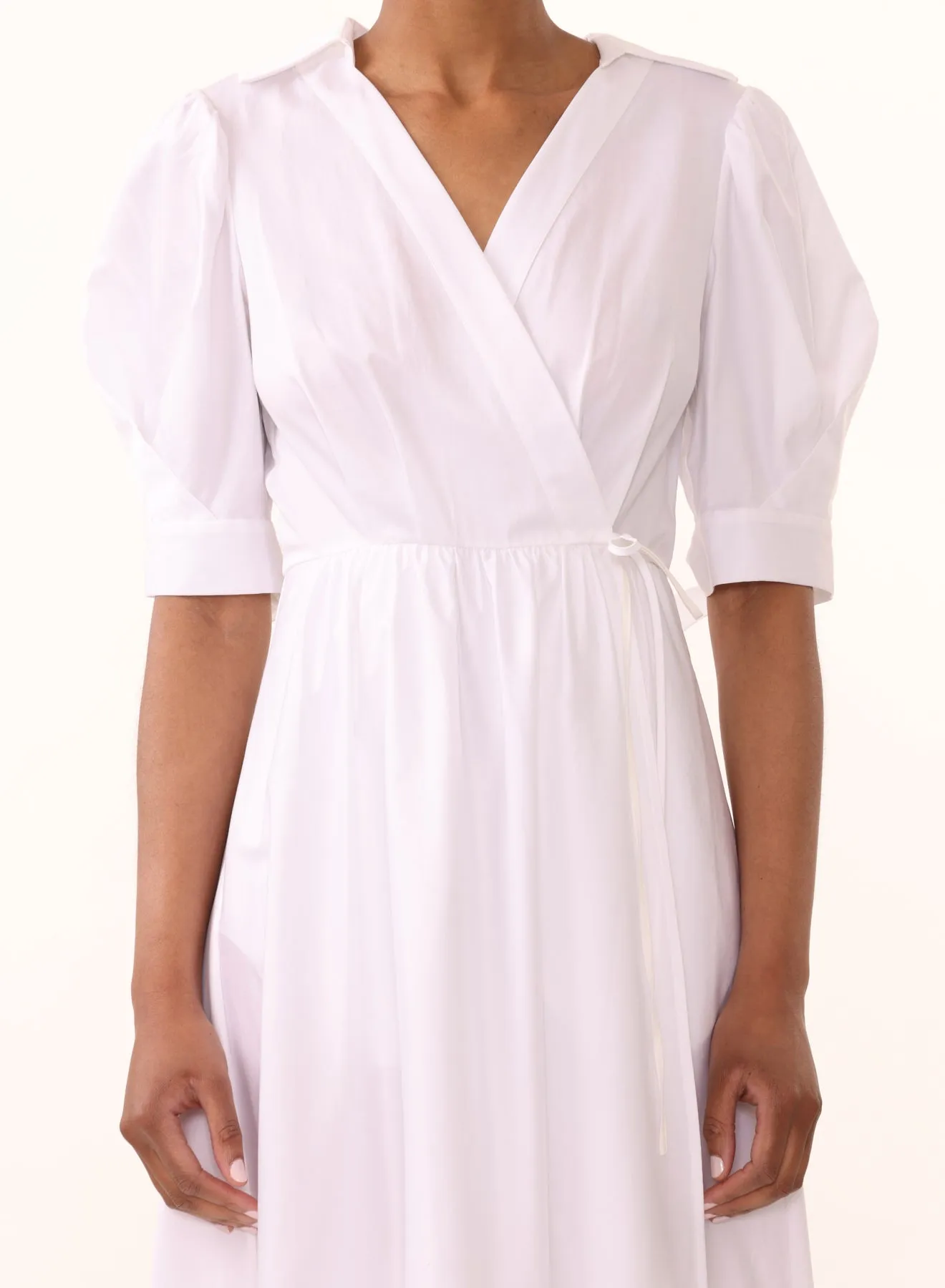 COTTON SATEEN SHORT SLEEVE DAY DRESS sold by Jason Wu product image thumbnail 4