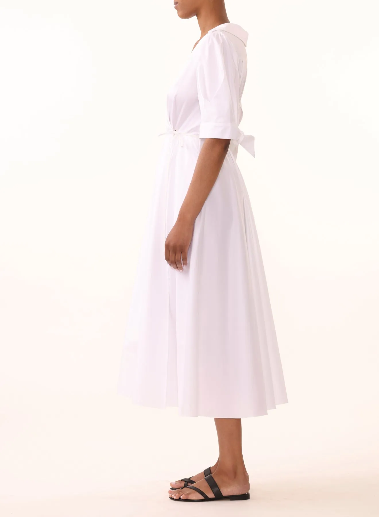 COTTON SATEEN SHORT SLEEVE DAY DRESS sold by Jason Wu product image thumbnail 2