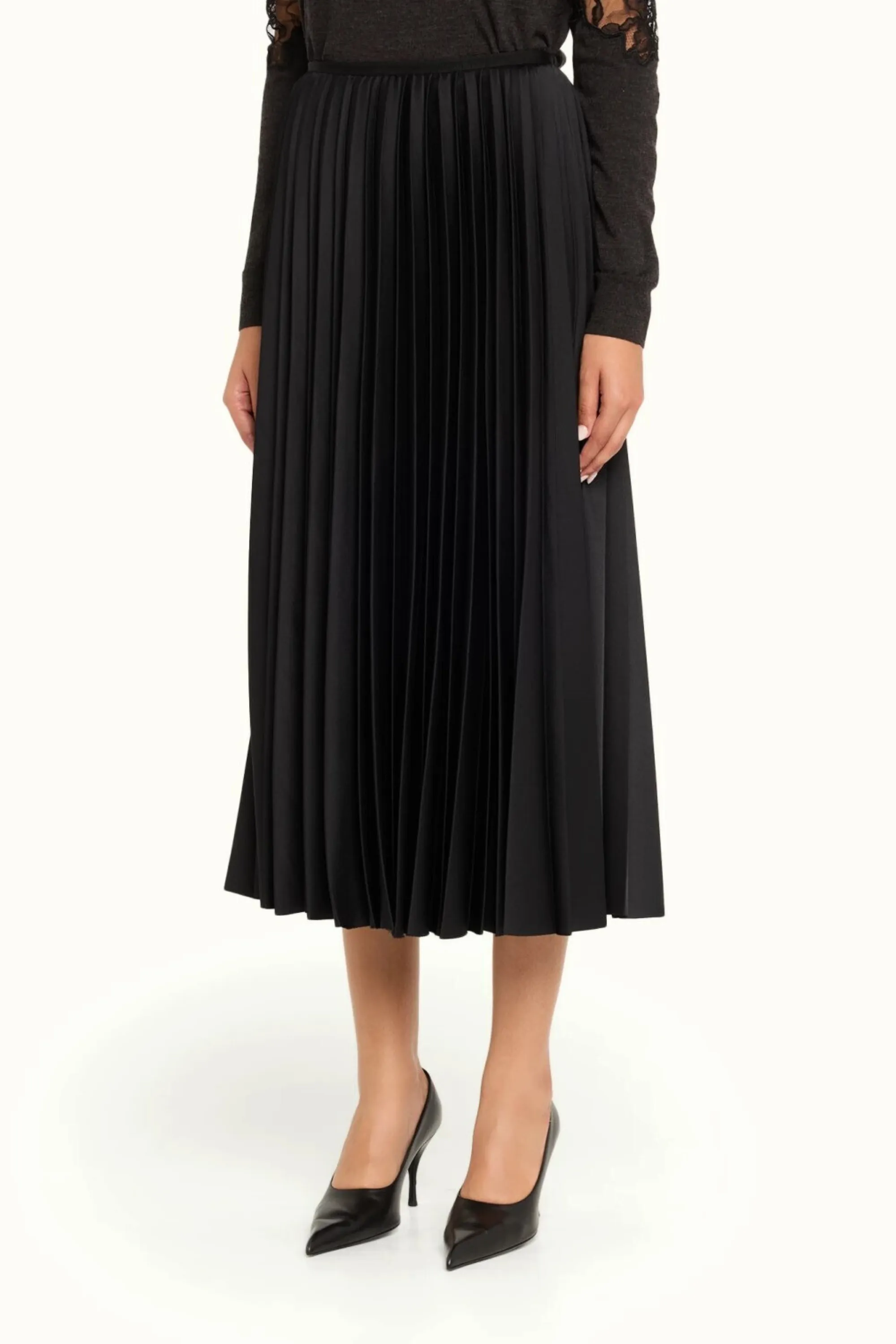 CREPE SATIN PLEATED MIDI SKIRT sold by Jason Wu product image thumbnail 2