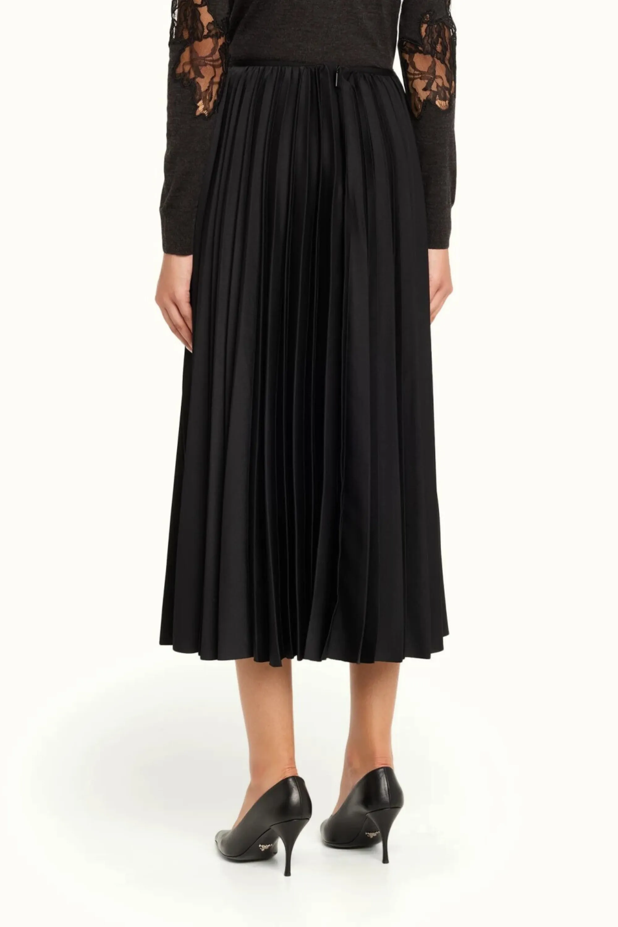 CREPE SATIN PLEATED MIDI SKIRT sold by Jason Wu product image thumbnail 3