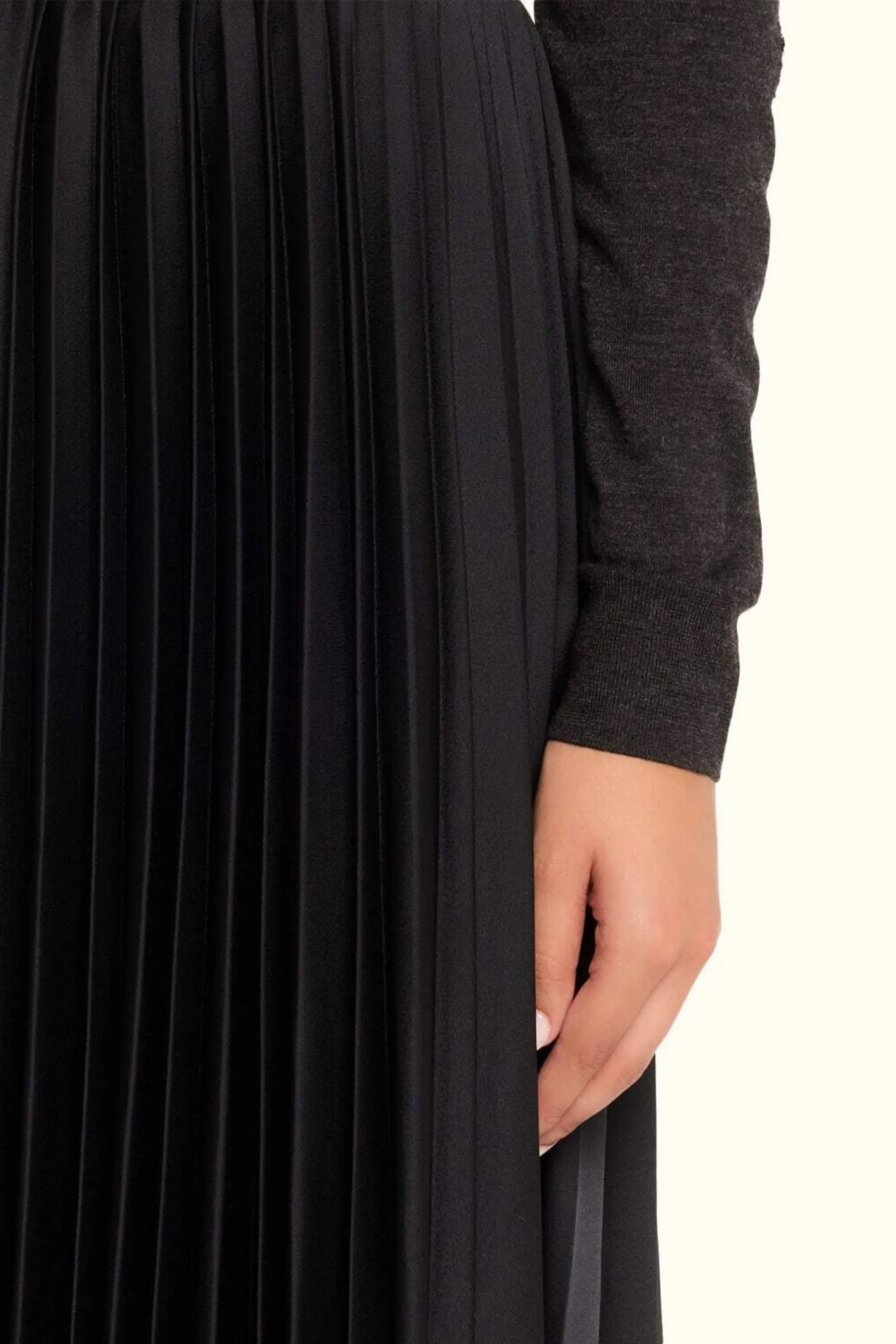 CREPE SATIN PLEATED MIDI SKIRT sold by Jason Wu product image thumbnail 4