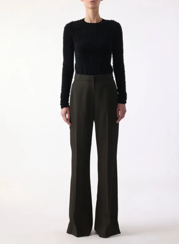 SOFT SUITING FLARE PANT WITH BACK LEG SLITS made by Jason Wu