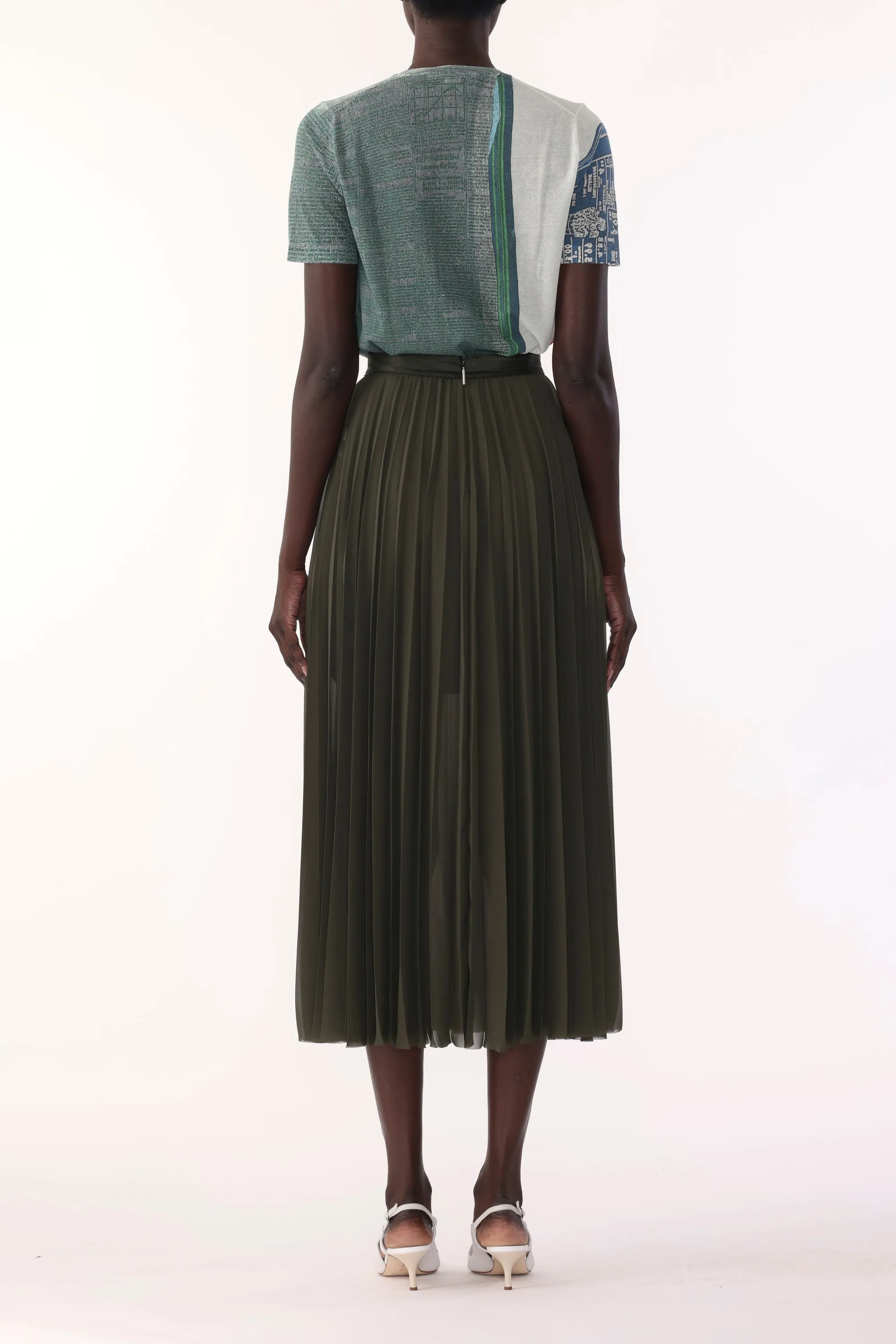 CHIFFON PLEATED SKIRT sold by Jason Wu product image thumbnail 3
