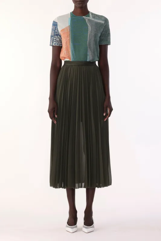 CHIFFON PLEATED SKIRT sold by Jason Wu