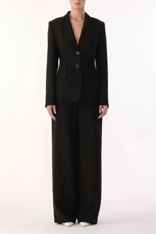 WASHED TWILL STRAIGHT-LEG TROUSERS sold by Jason Wu