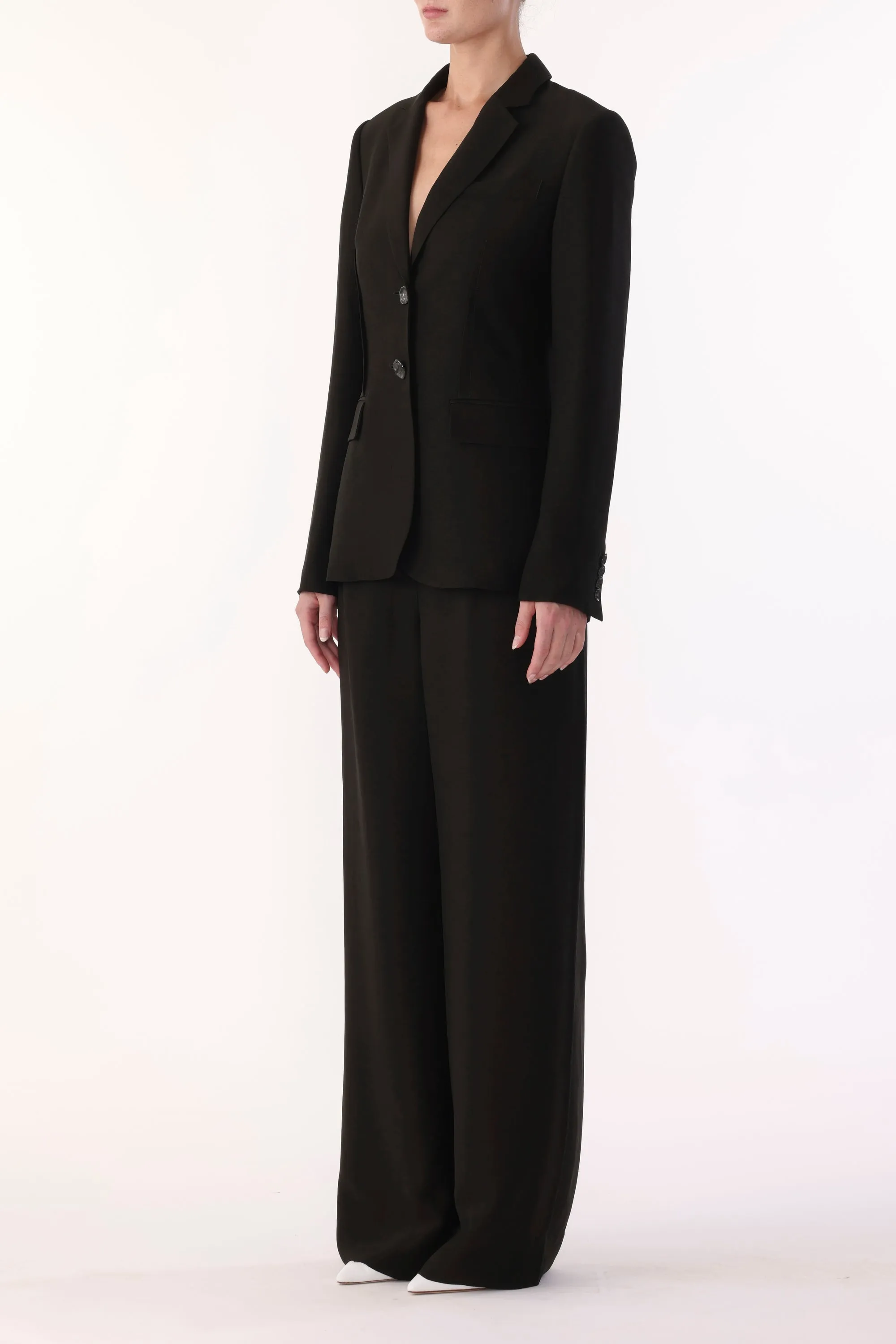 WASHED TWILL STRAIGHT-LEG TROUSERS sold by Jason Wu product image thumbnail 3