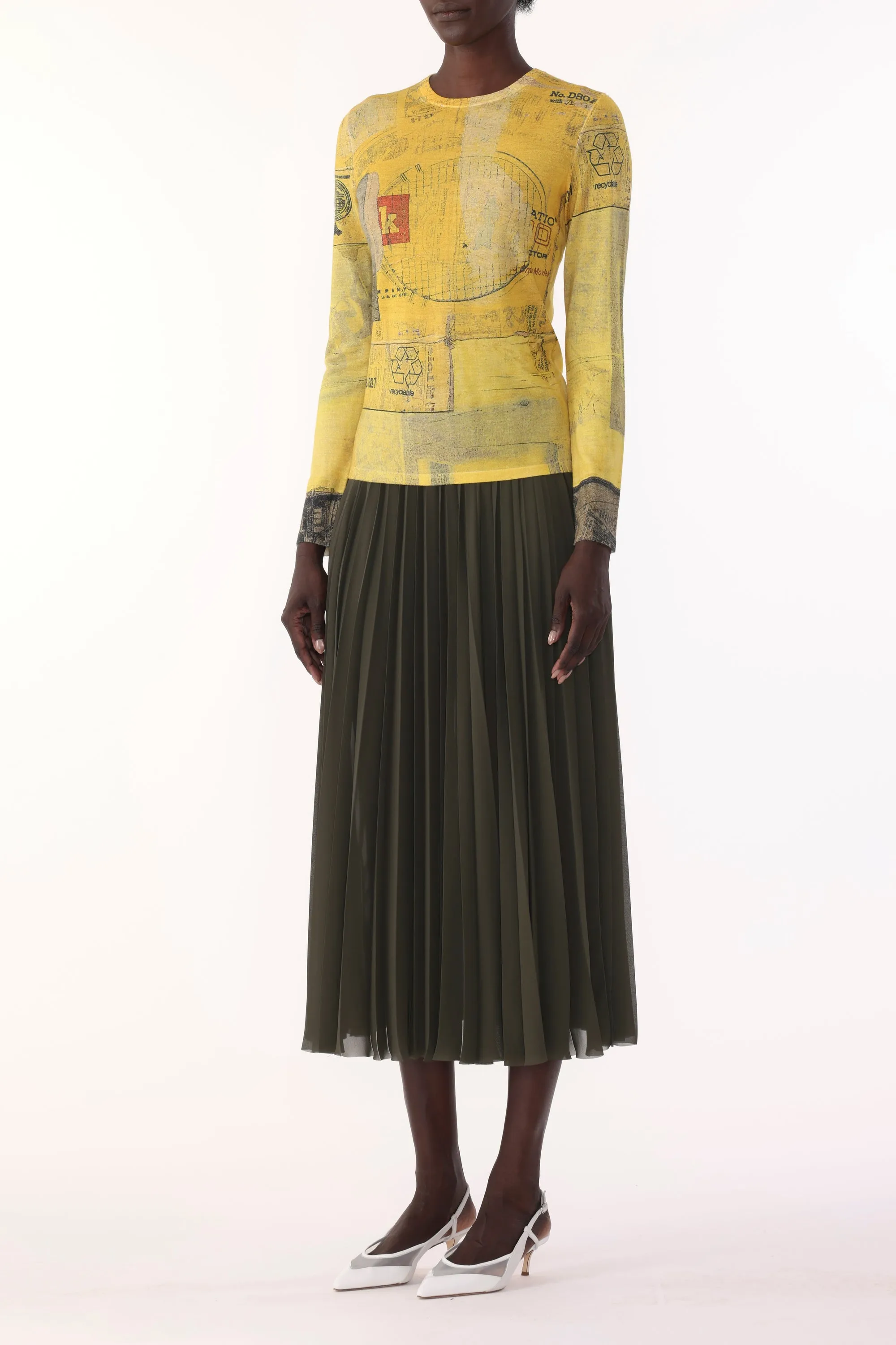 MERINO WOOL KNIT CREW NECK WITH SULPHUR BANK ARTWORK BY ROBERT RAUSCHENBERG sold by Jason Wu product image thumbnail 3
