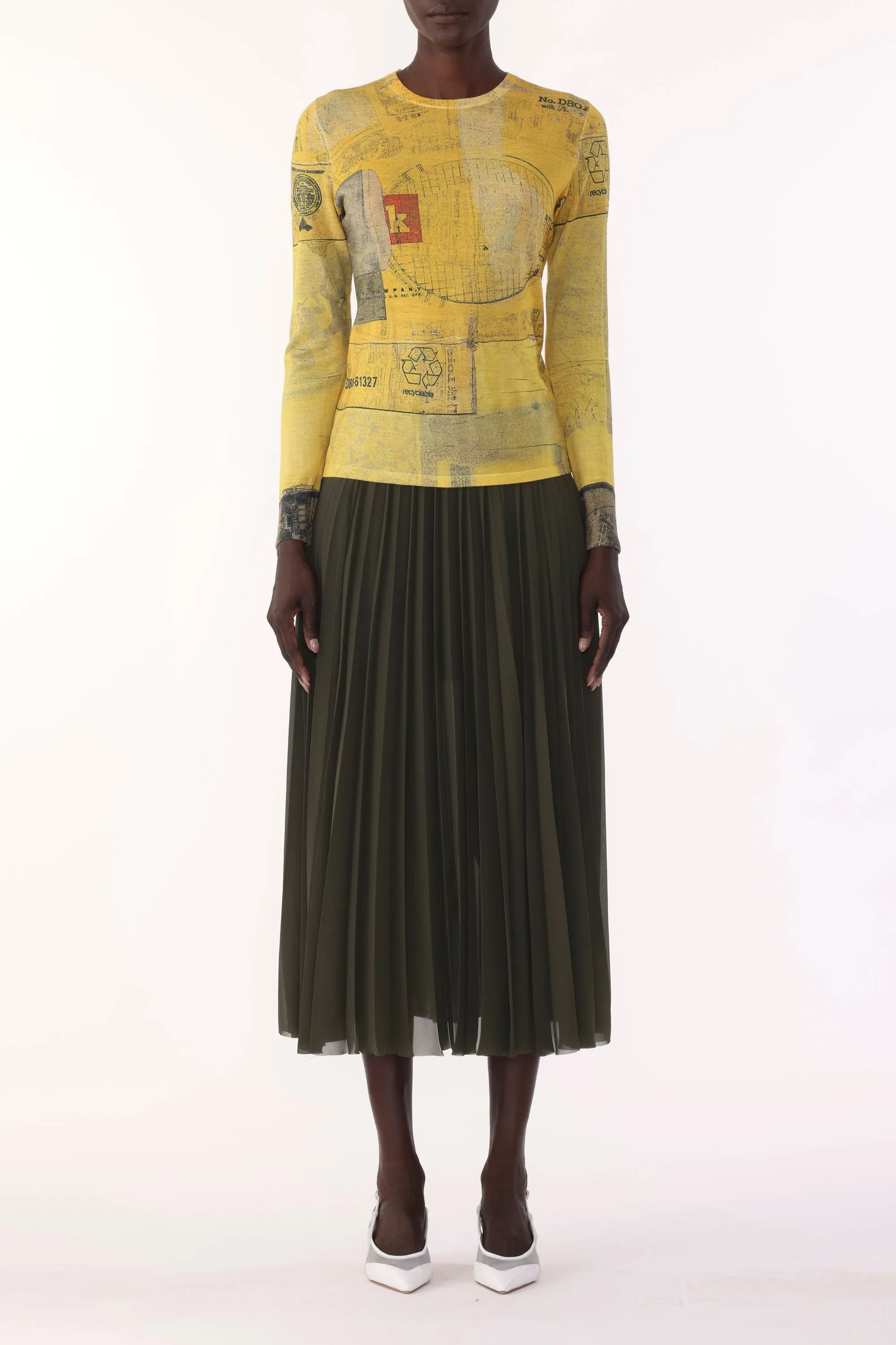 MERINO WOOL KNIT CREW NECK WITH SULPHUR BANK ARTWORK BY ROBERT RAUSCHENBERG sold by Jason Wu product image thumbnail 2