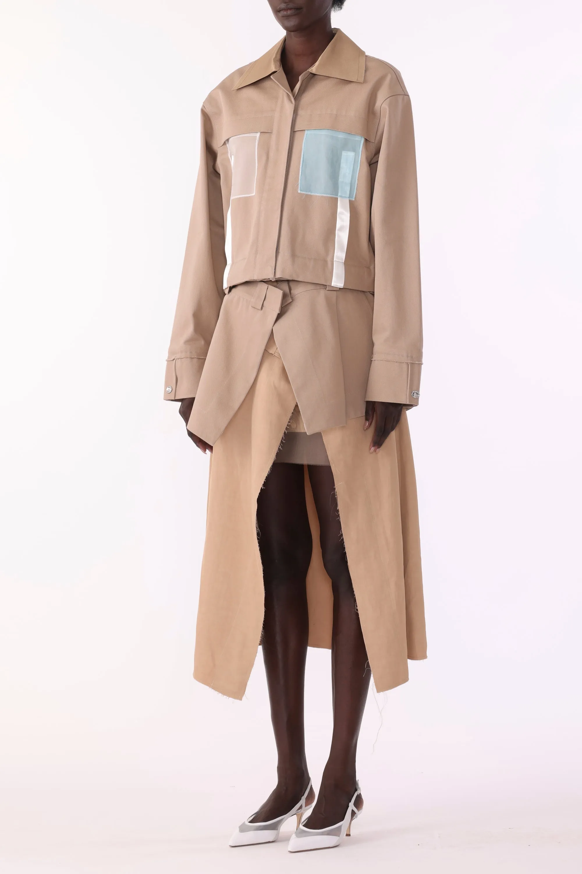 OVERSIZED BOXY COTTON TWILL JACKET sold by Jason Wu product image thumbnail 3
