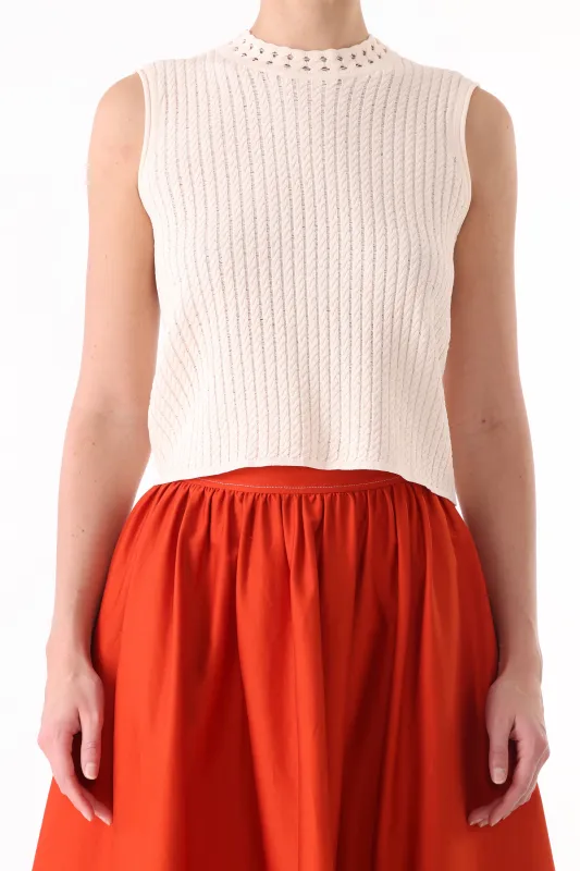 CABLE KNIT SLEEVELESS TOP made by Jason Wu