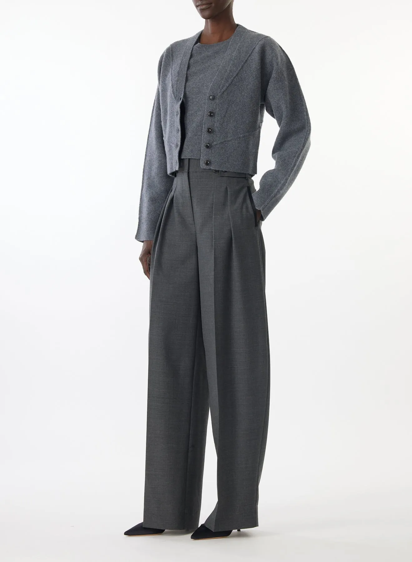 SCULPTURAL MERINO WOOL CARDIGAN sold by Jason Wu product image thumbnail 3