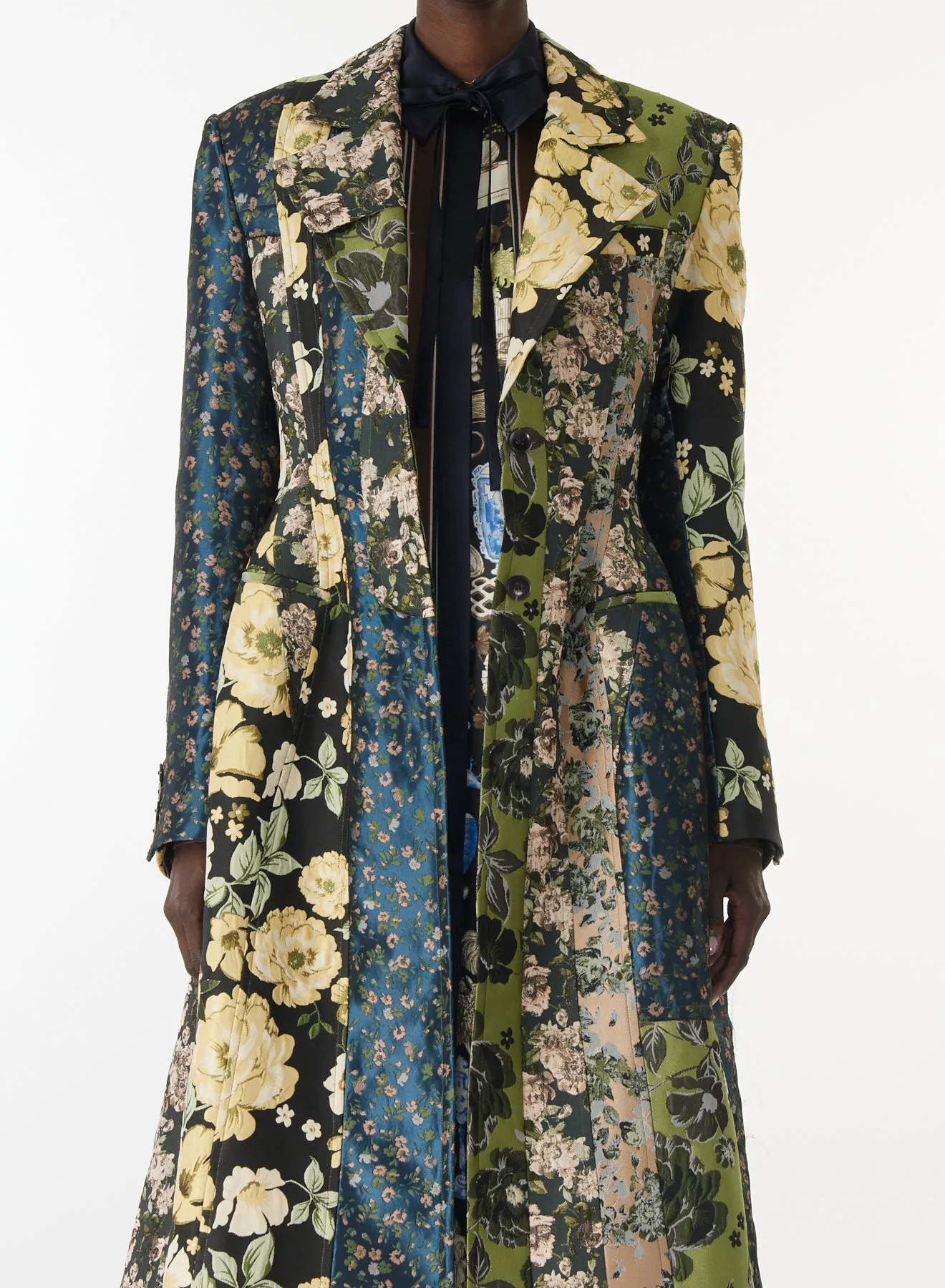 MIXED FLORAL JACQUARD PANELED COAT sold by Jason Wu product image thumbnail 4