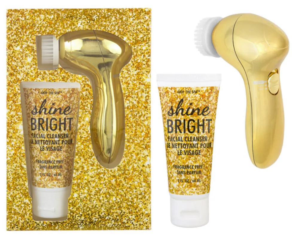 Shine Bright Facial Brush Set (Gold) sold by Jean Pierre