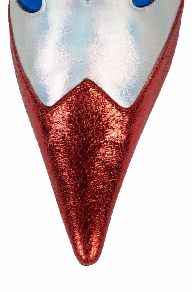 Jeffrey Campbell Women ACE_HIGH RED BLUE COMBO PU sold by Jeffrey Campbell product image thumbnail 3