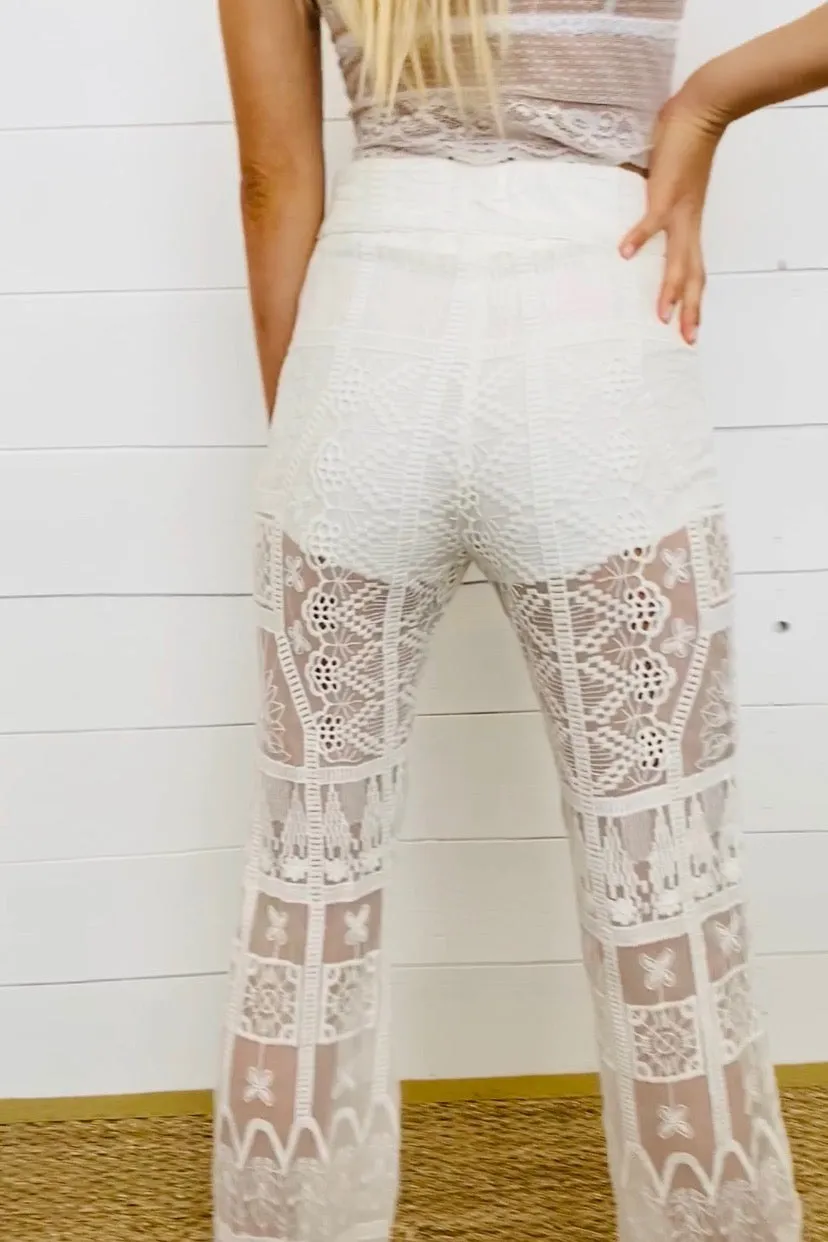 White Lace Pants - Sample Sale sold by Jen's Pirate Booty product image thumbnail 2