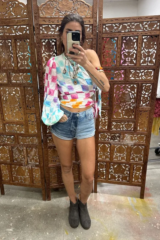 Ocean Front Graffiti Bridge Top - Sample Sale sold by Jen's Pirate Booty