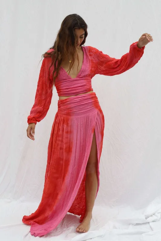 Tie Dye Lapis Maxi Skirt made by Jen's Pirate Booty