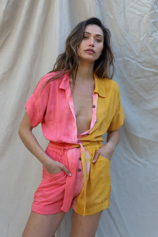 Tie Dye La Sept Romper made by Jen's Pirate Booty