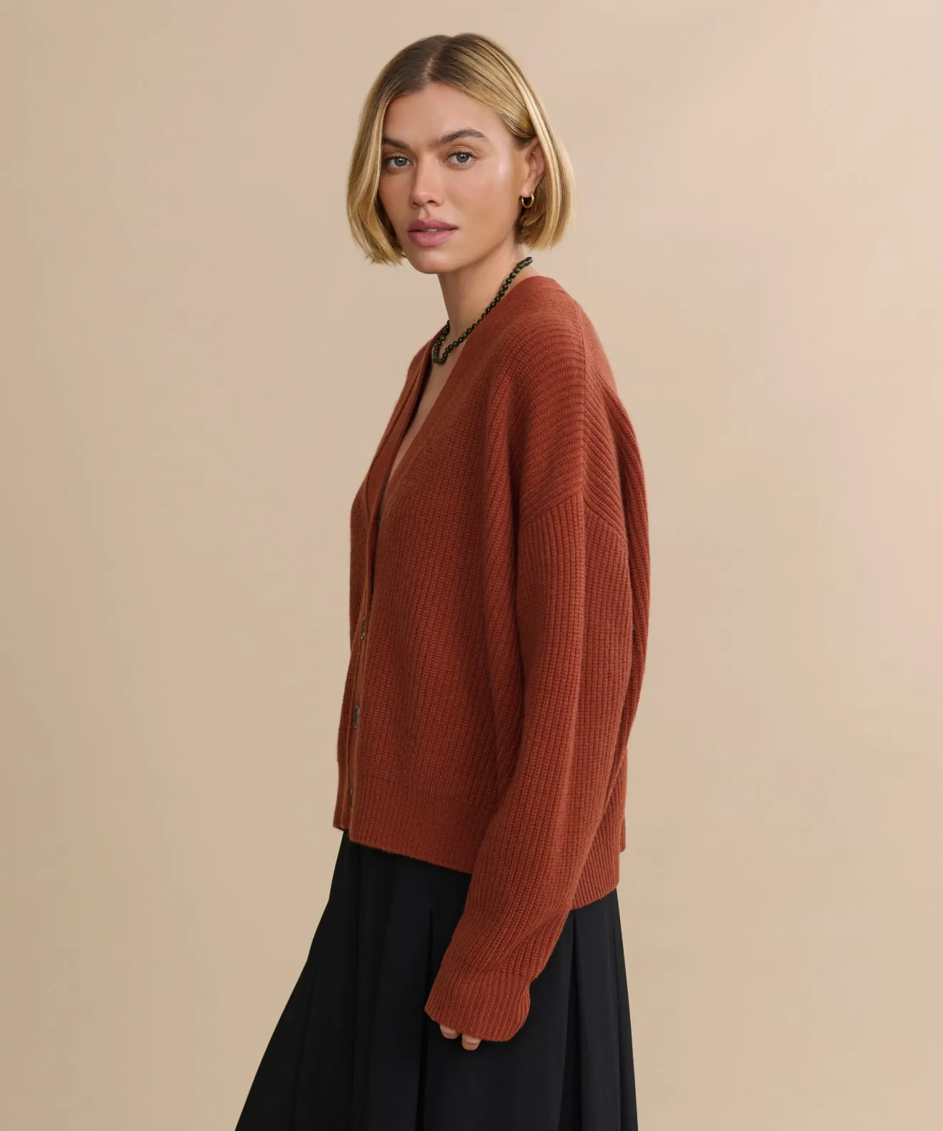 Cropped Cashmere Cocoon Cardigan sold by Jenni Kayne product image thumbnail 4