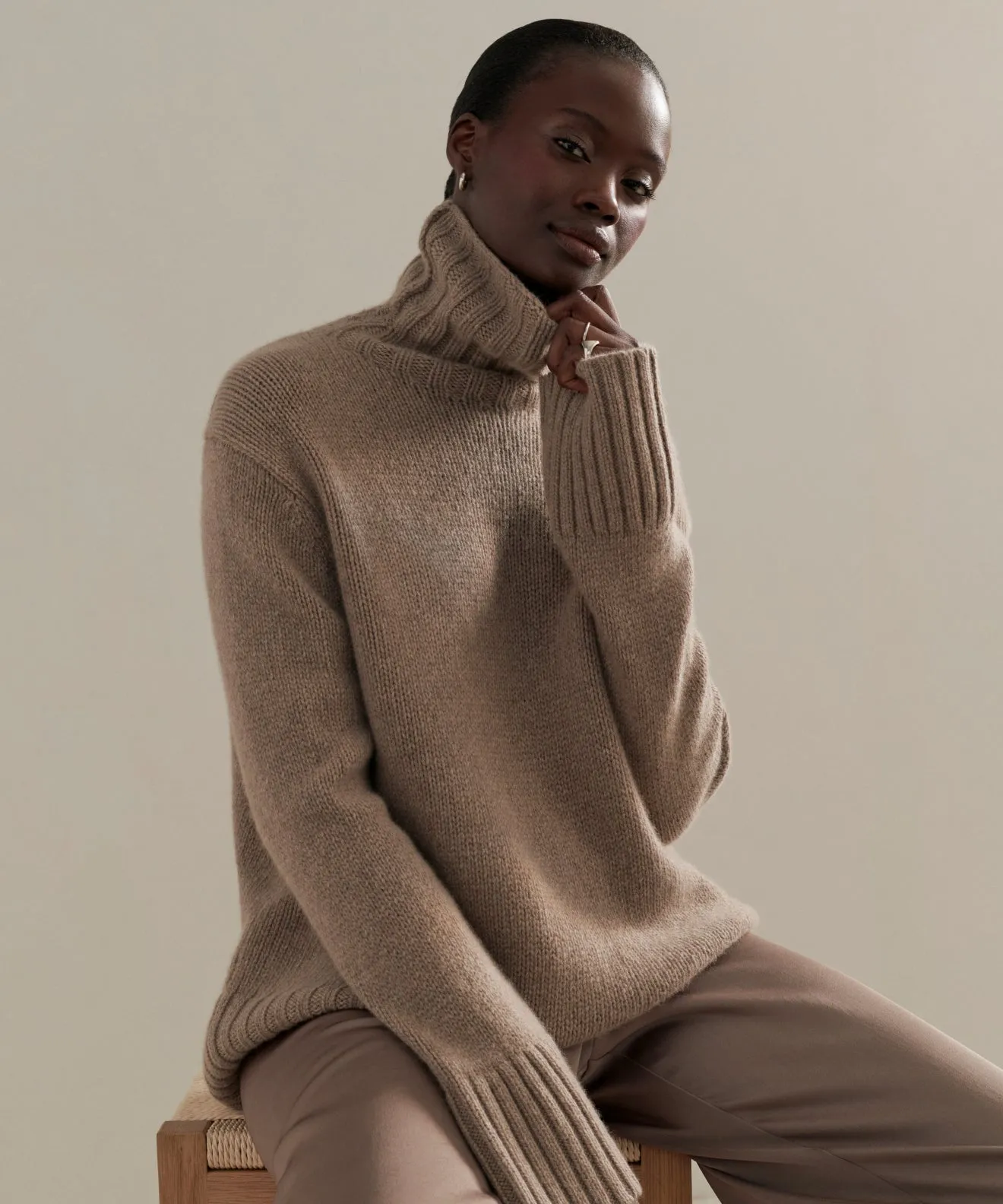 Cashmere Jet Turtleneck sold by Jenni Kayne