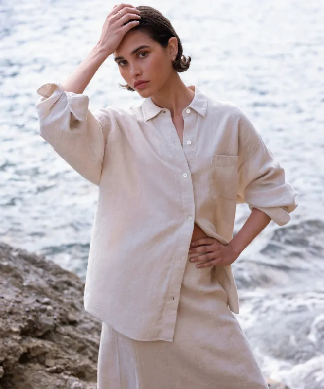 Linen Colby Shirt sold by Jenni Kayne