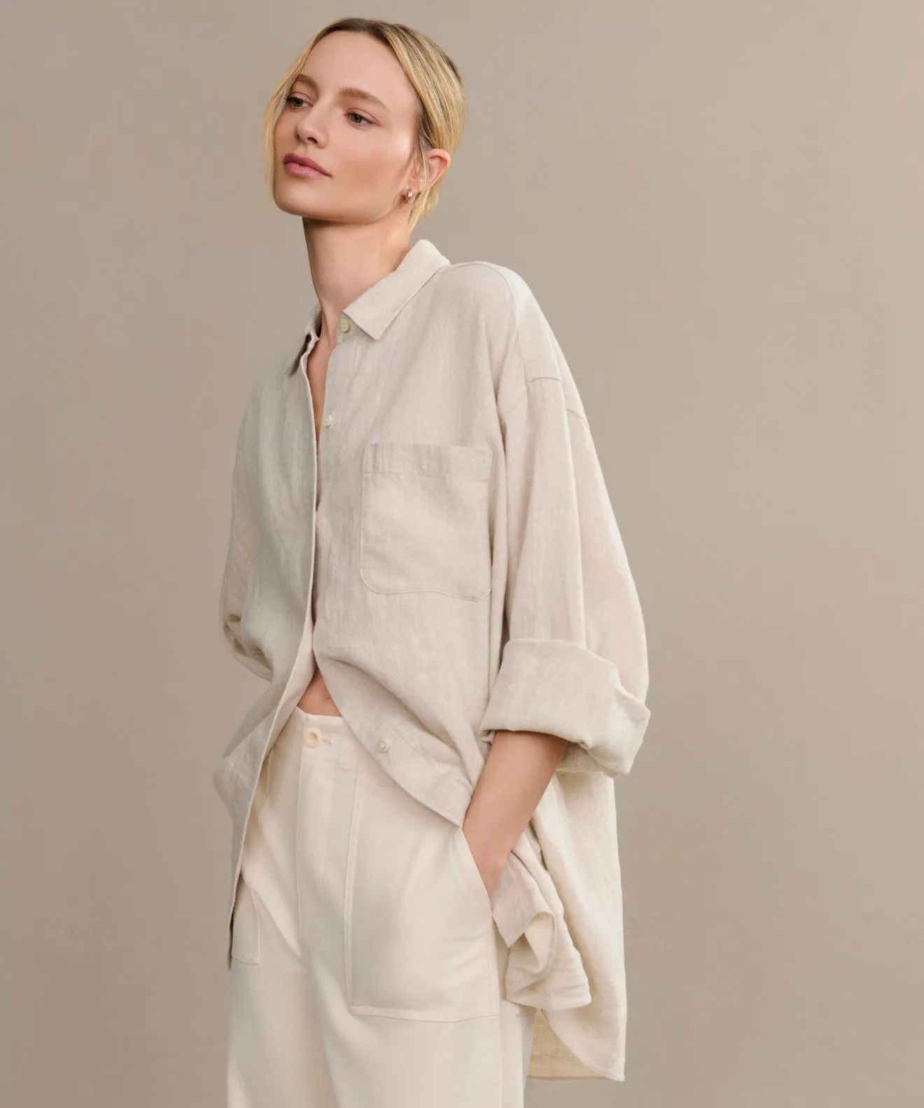 Linen Colby Shirt sold by Jenni Kayne product image thumbnail 4
