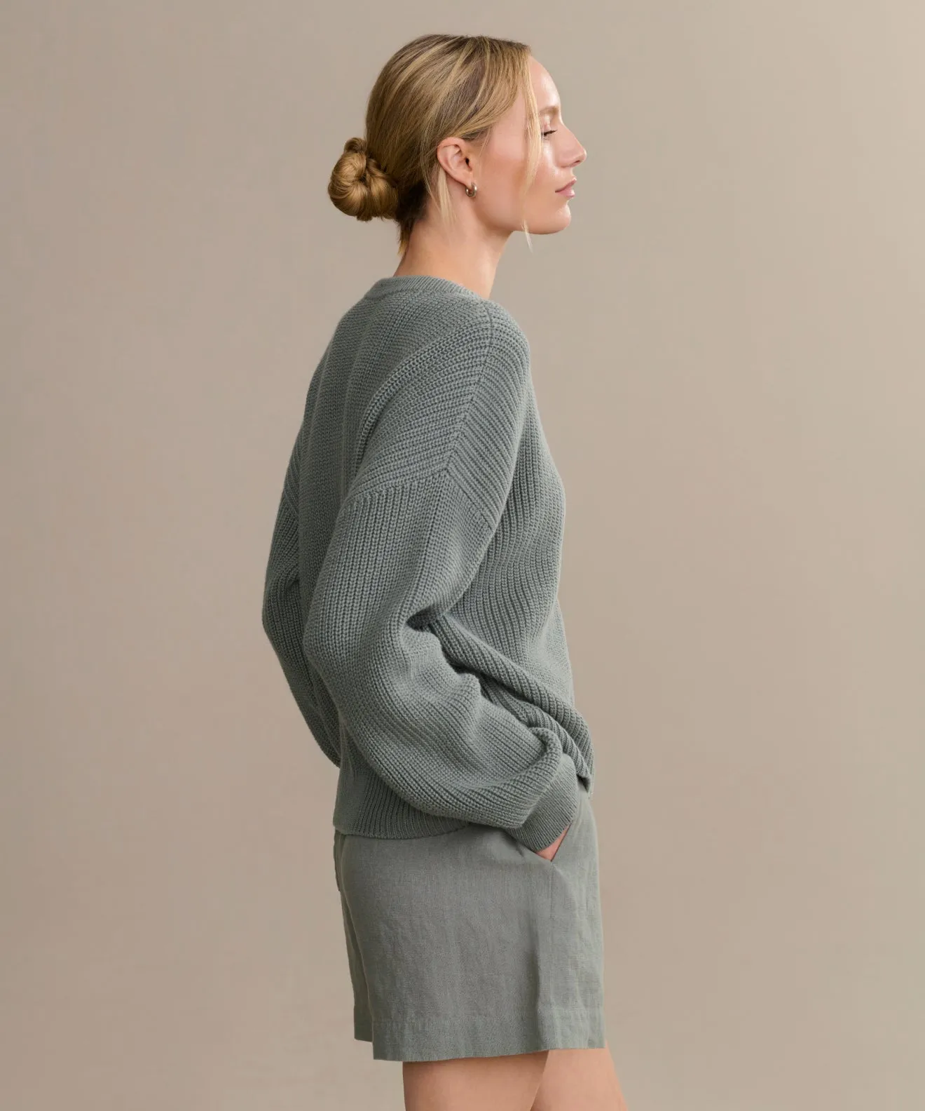 Cotton Hayes Crewneck Cardigan sold by Jenni Kayne product image thumbnail 3