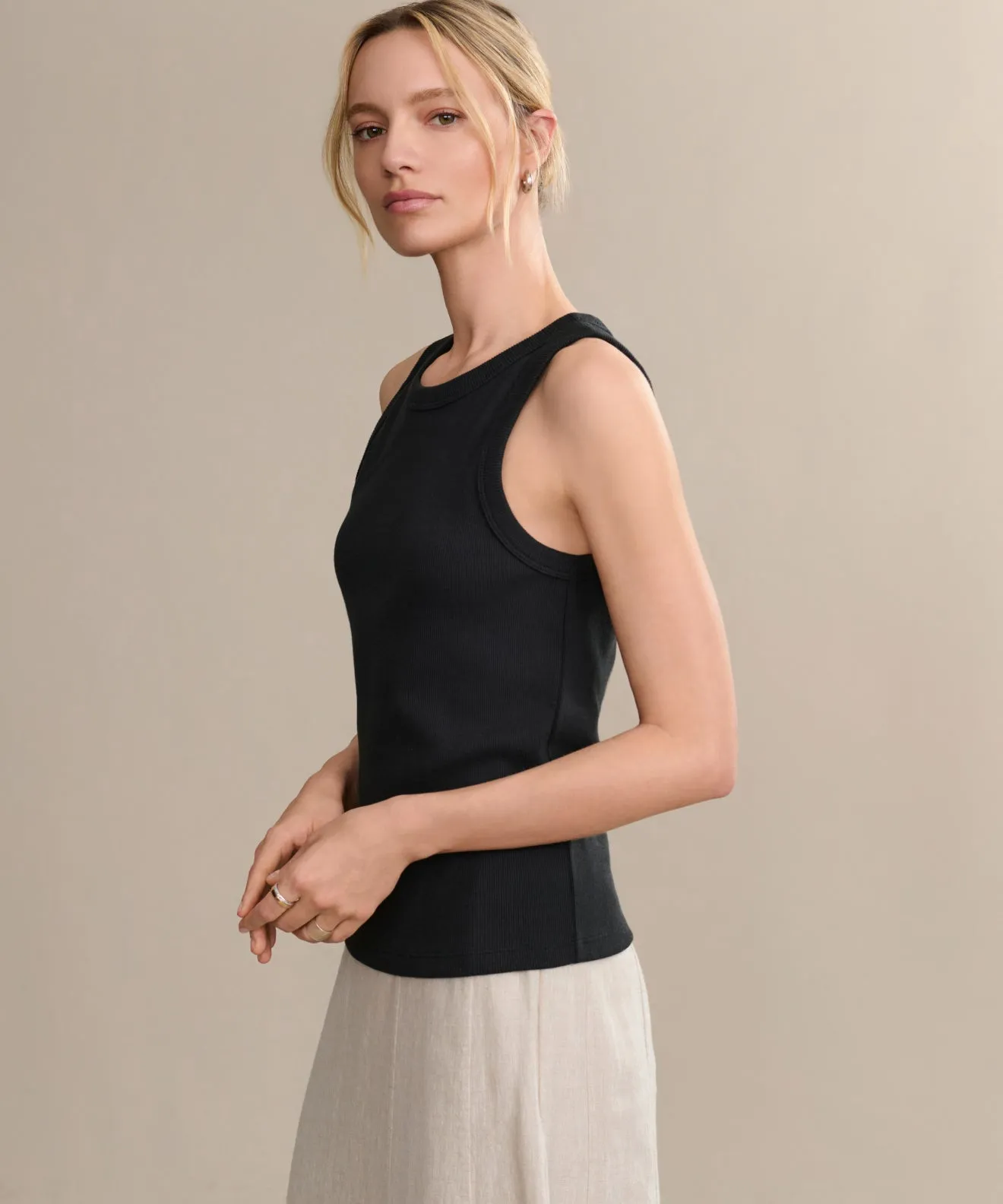 Cotton Rib Tank sold by Jenni Kayne product image thumbnail 4