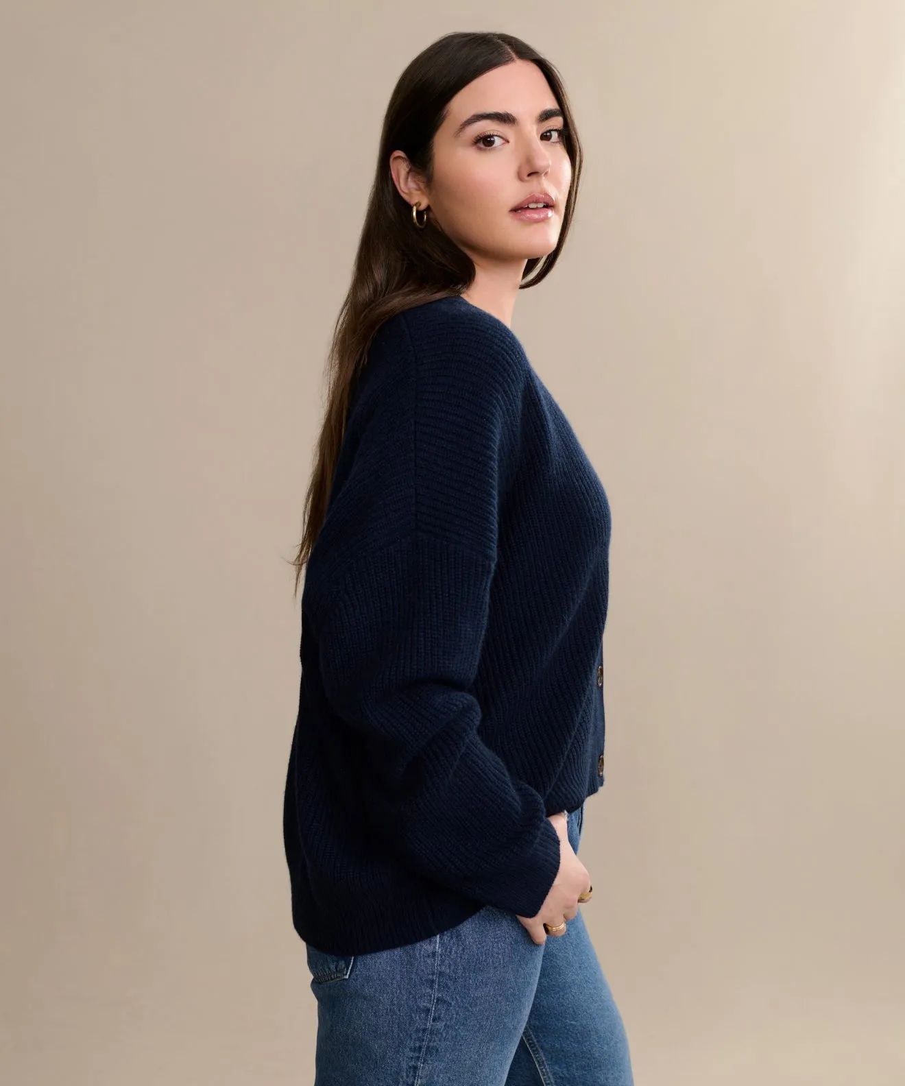 Cropped Cashmere Cocoon Cardigan sold by Jenni Kayne product image thumbnail 3