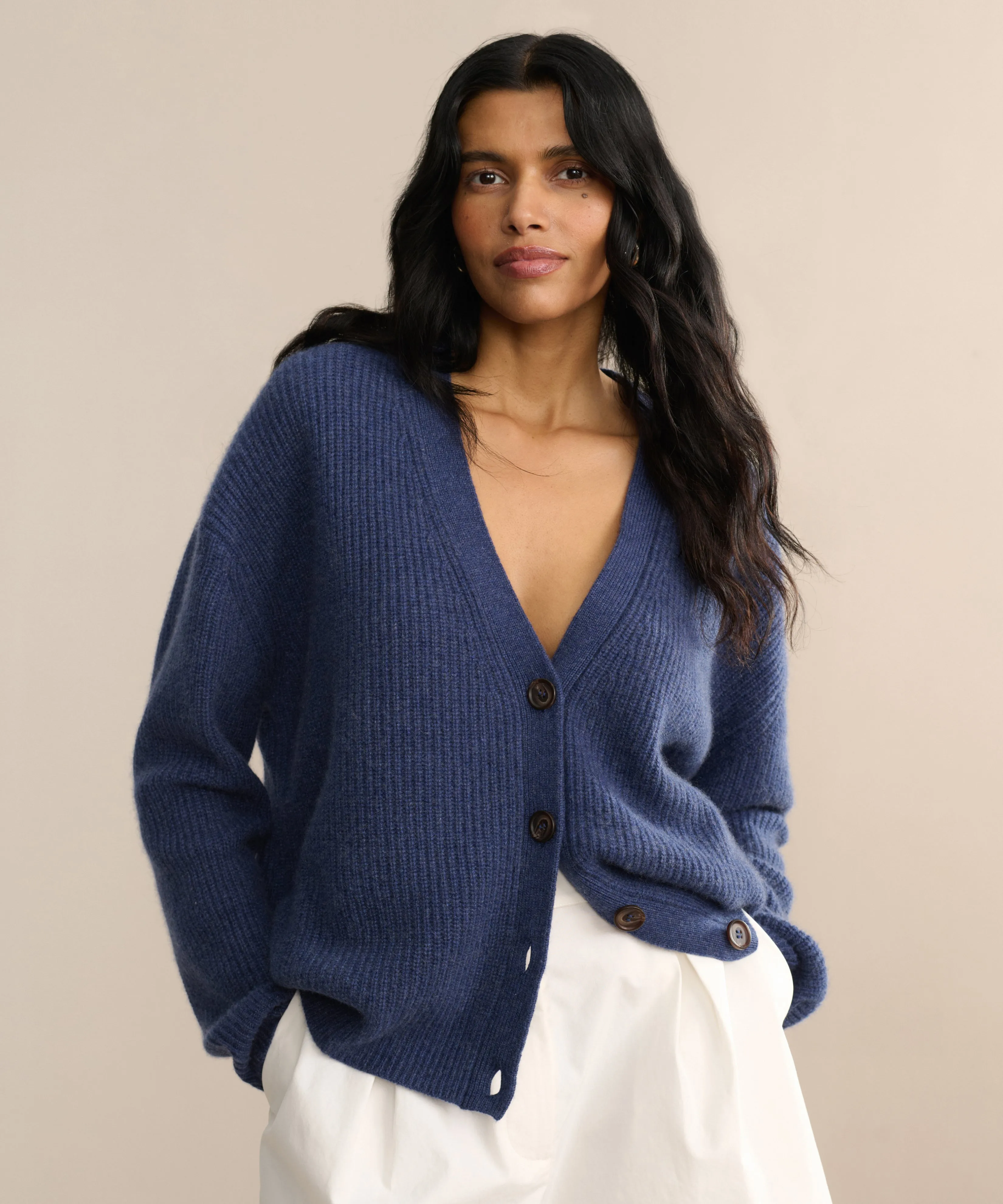 Cropped Cashmere Cocoon Cardigan sold by Jenni Kayne