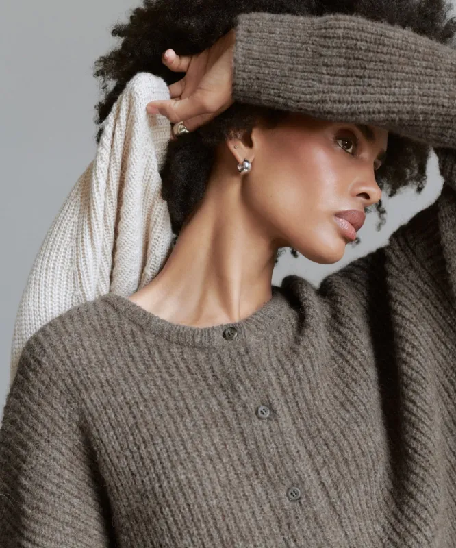 Hayes Crewneck Cardigan sold by Jenni Kayne