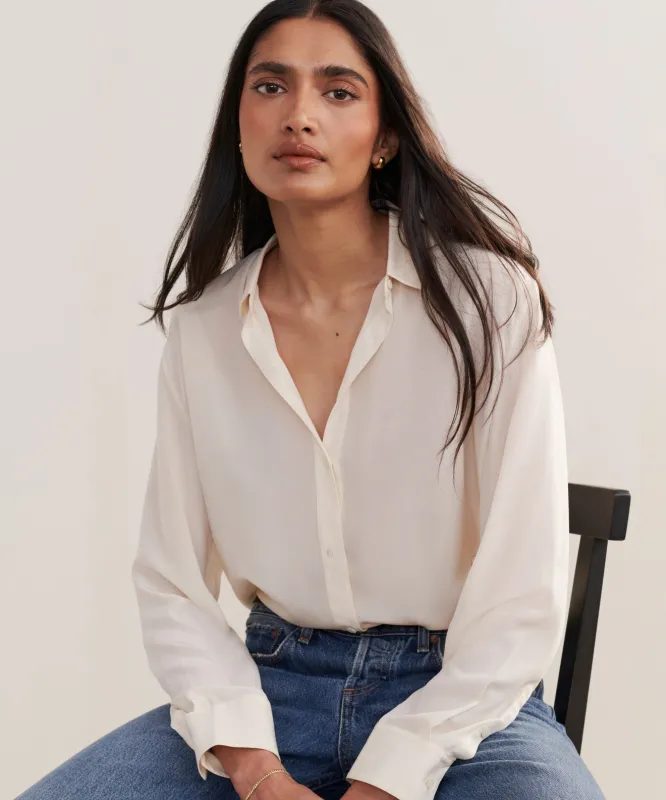 Silk Violette Shirt sold by Jenni Kayne