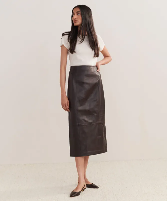 Leather Sienna Skirt sold by Jenni Kayne