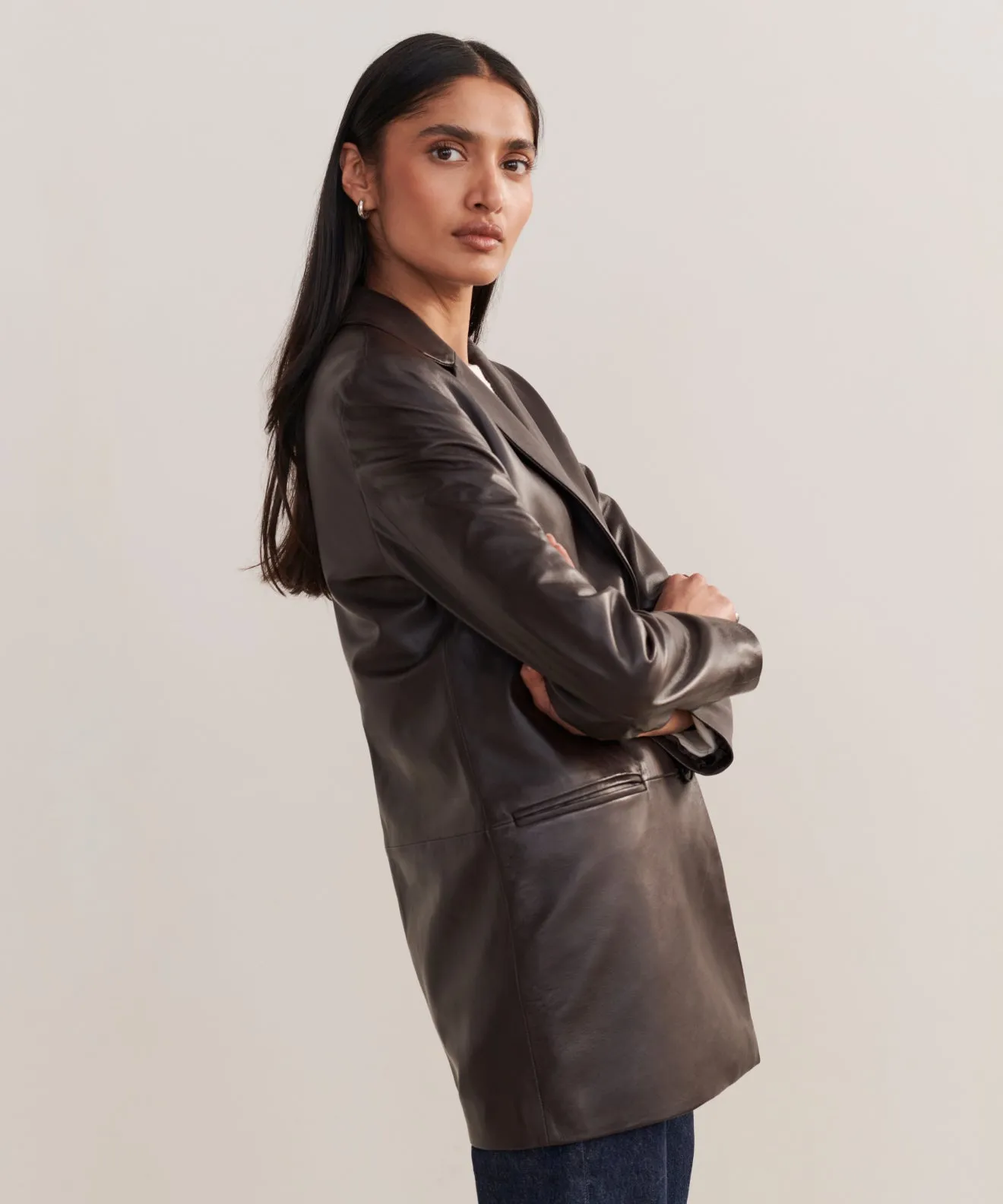 Leather Brooke Blazer sold by Jenni Kayne product image thumbnail 3